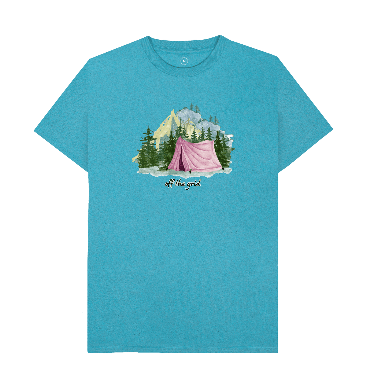 Ocean Blue Recycled Printed T-Shirt Front