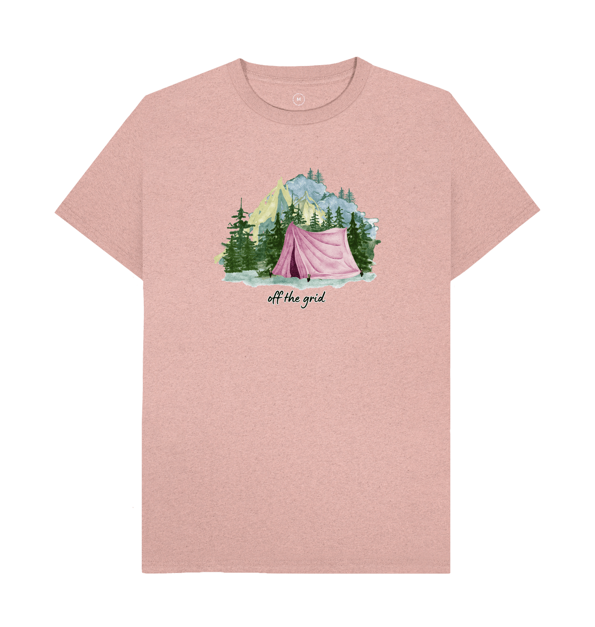 Sunset Pink Recycled Printed T-Shirt Front