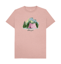Sunset Pink Recycled Printed T-Shirt Front