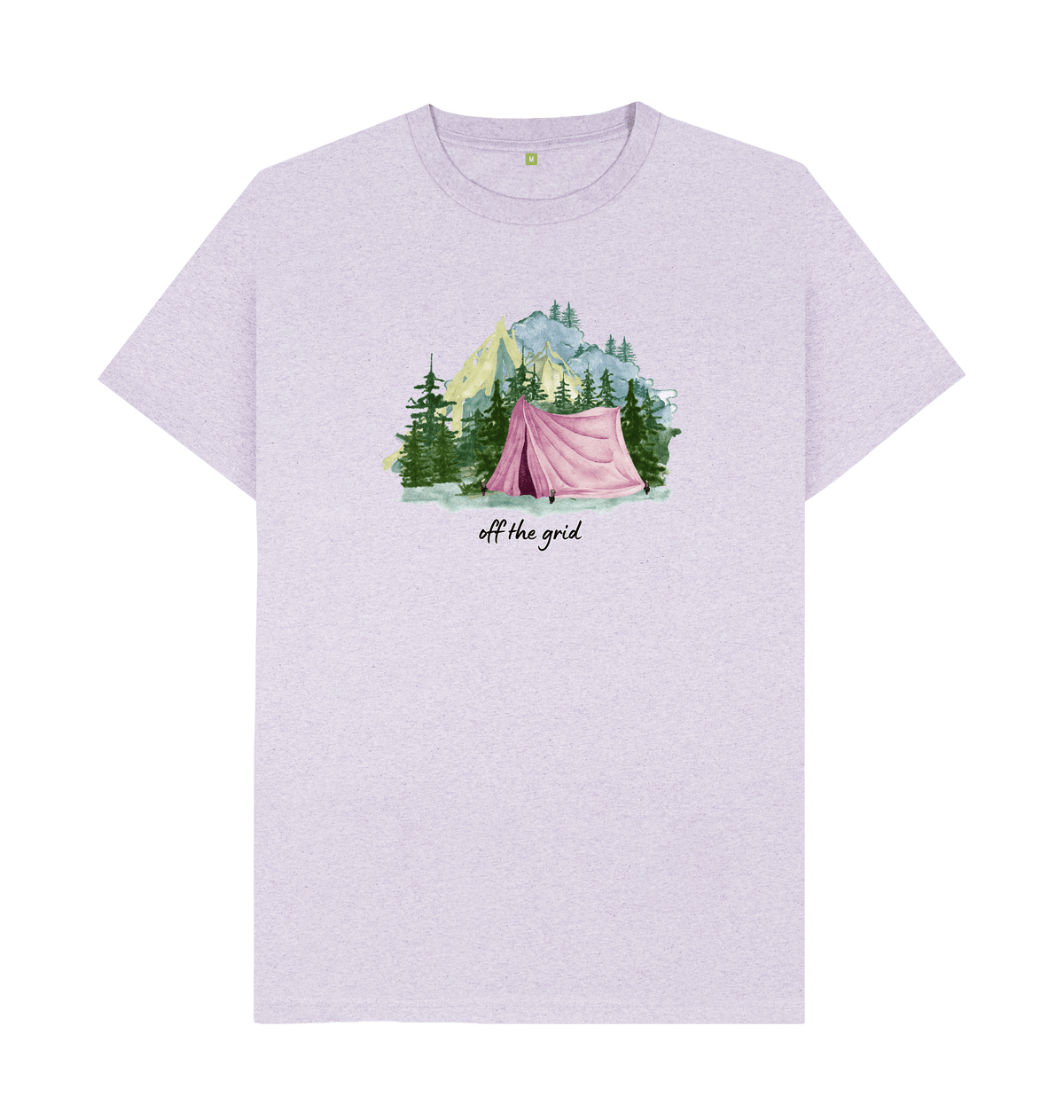 Light Purple Recycled Printed T-Shirt Front