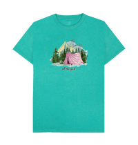 Seagrass Green Recycled Printed T-Shirt Front