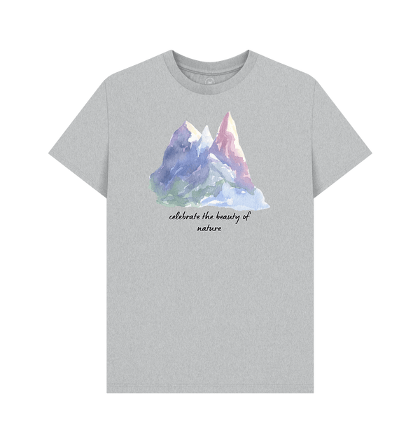Grey Recycled Printed T-Shirt Front