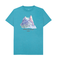 Ocean Blue Recycled Printed T-Shirt Front