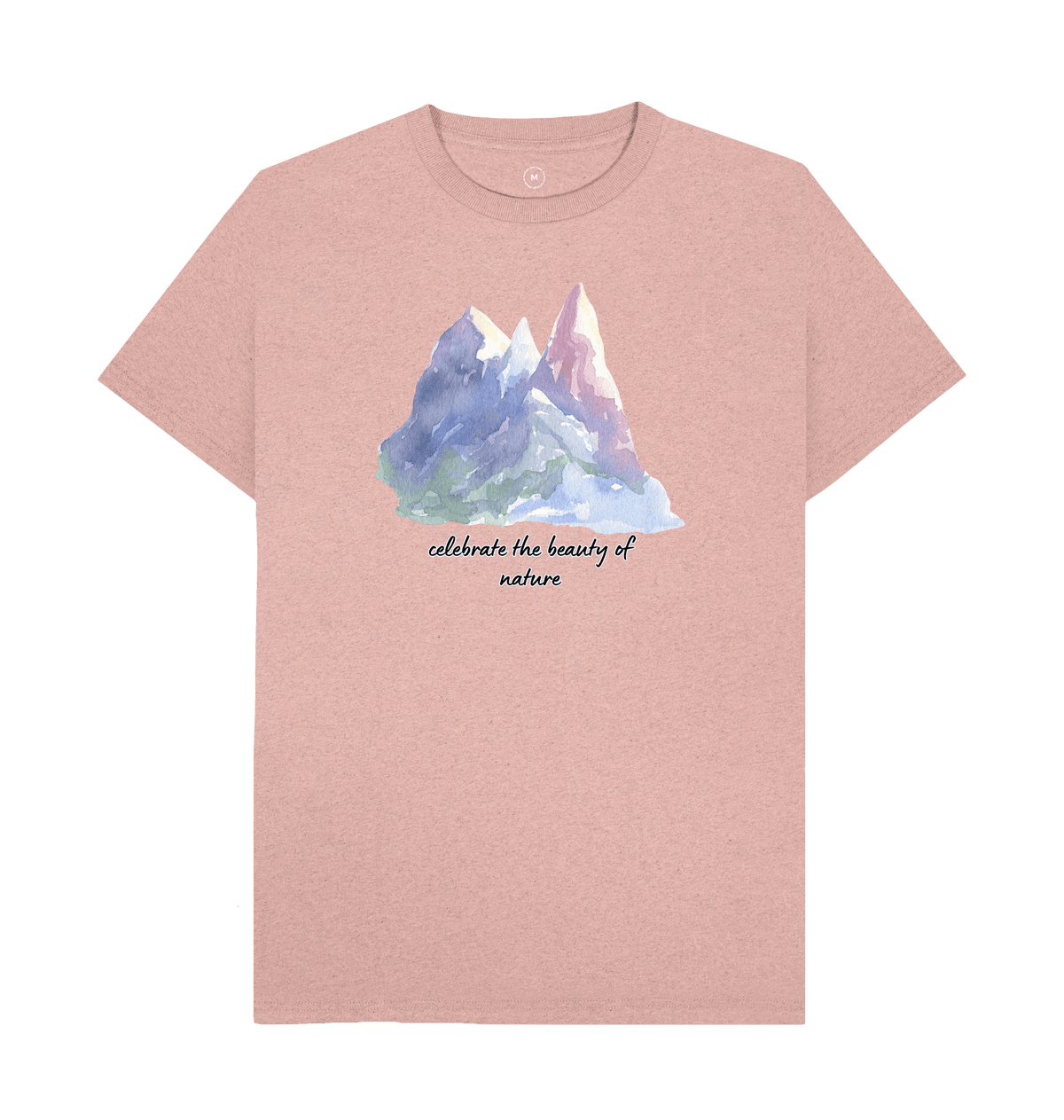 Sunset Pink Recycled Printed T-Shirt Front