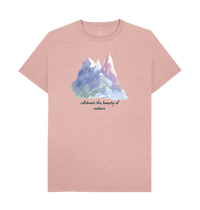 Sunset Pink Recycled Printed T-Shirt Front