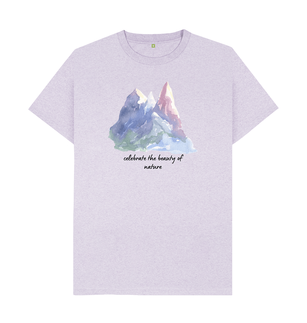 Light Purple Recycled Printed T-Shirt Front