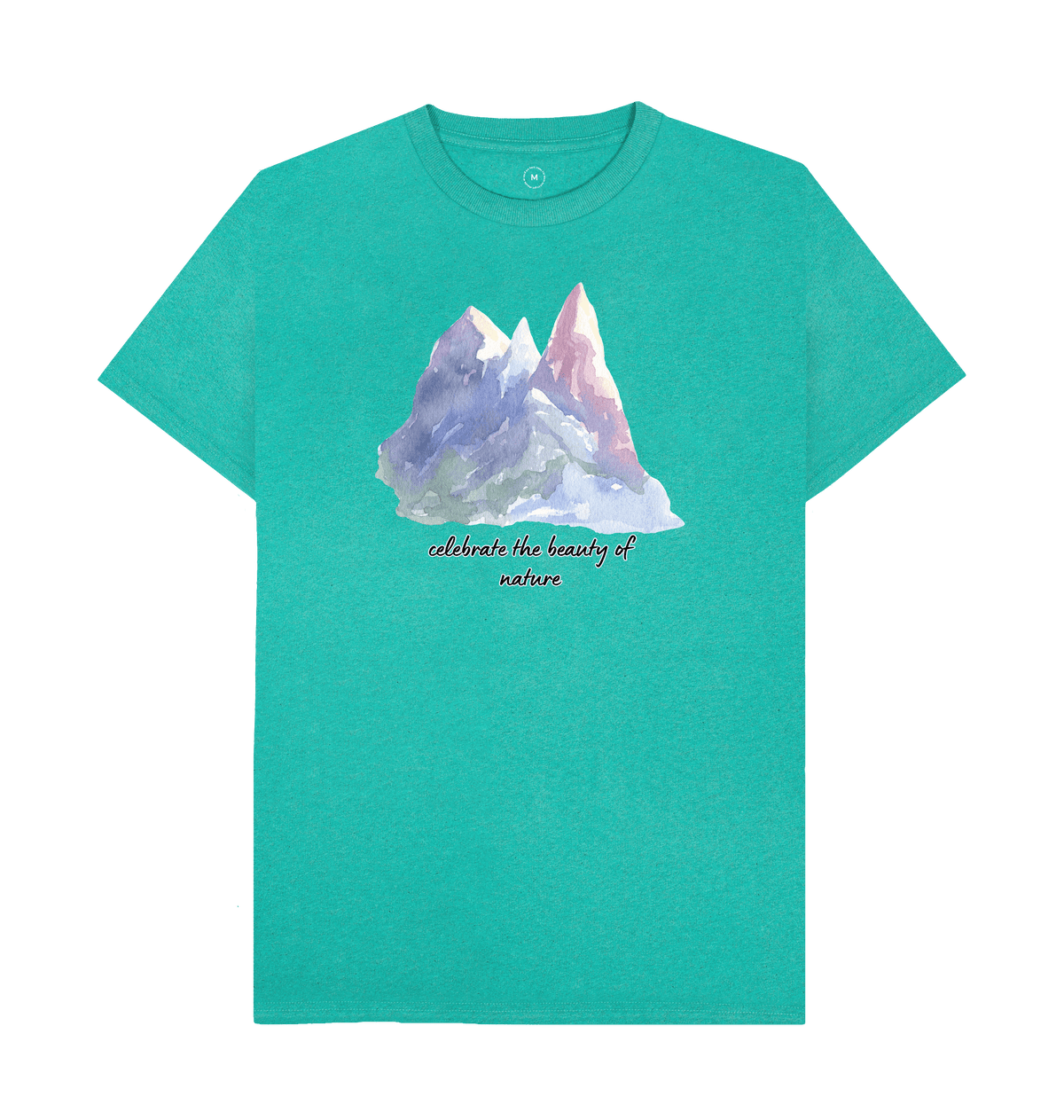Seagrass Green Recycled Printed T-Shirt Front