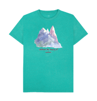 Seagrass Green Recycled Printed T-Shirt Front