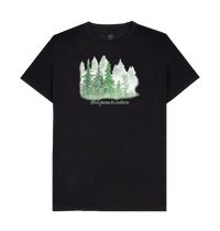 Black Recycled Printed T-Shirt Front