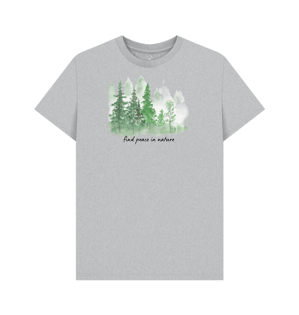 Grey Recycled Printed T-Shirt Front