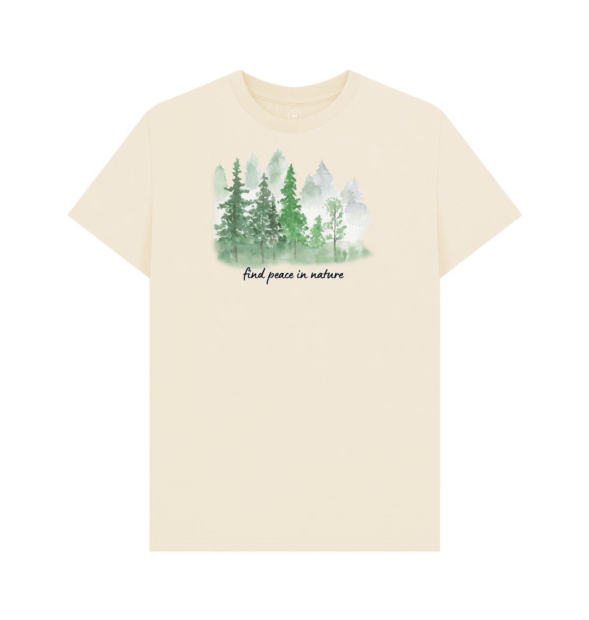 Natural Recycled Printed T-Shirt Front