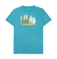 Ocean Blue Recycled Printed T-Shirt Front