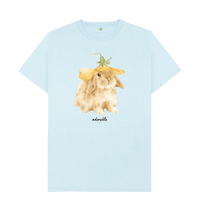 Light Blue Recycled Printed T-Shirt Front