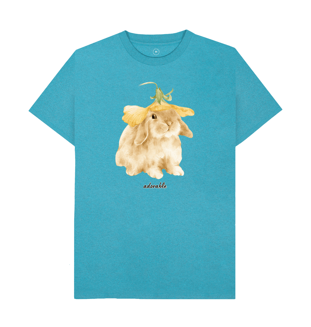 Ocean Blue Recycled Printed T-Shirt Front