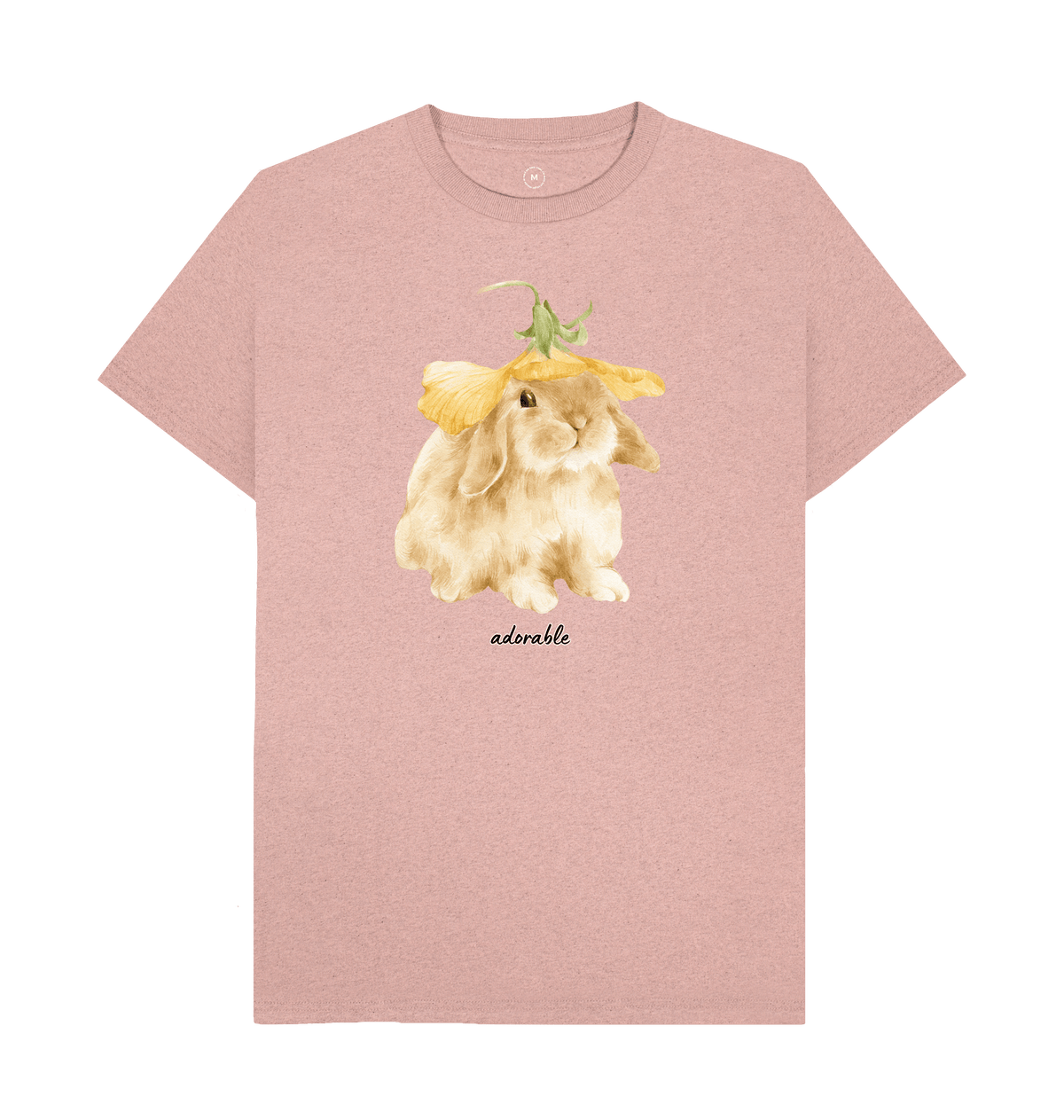 Sunset Pink Recycled Printed T-Shirt Front