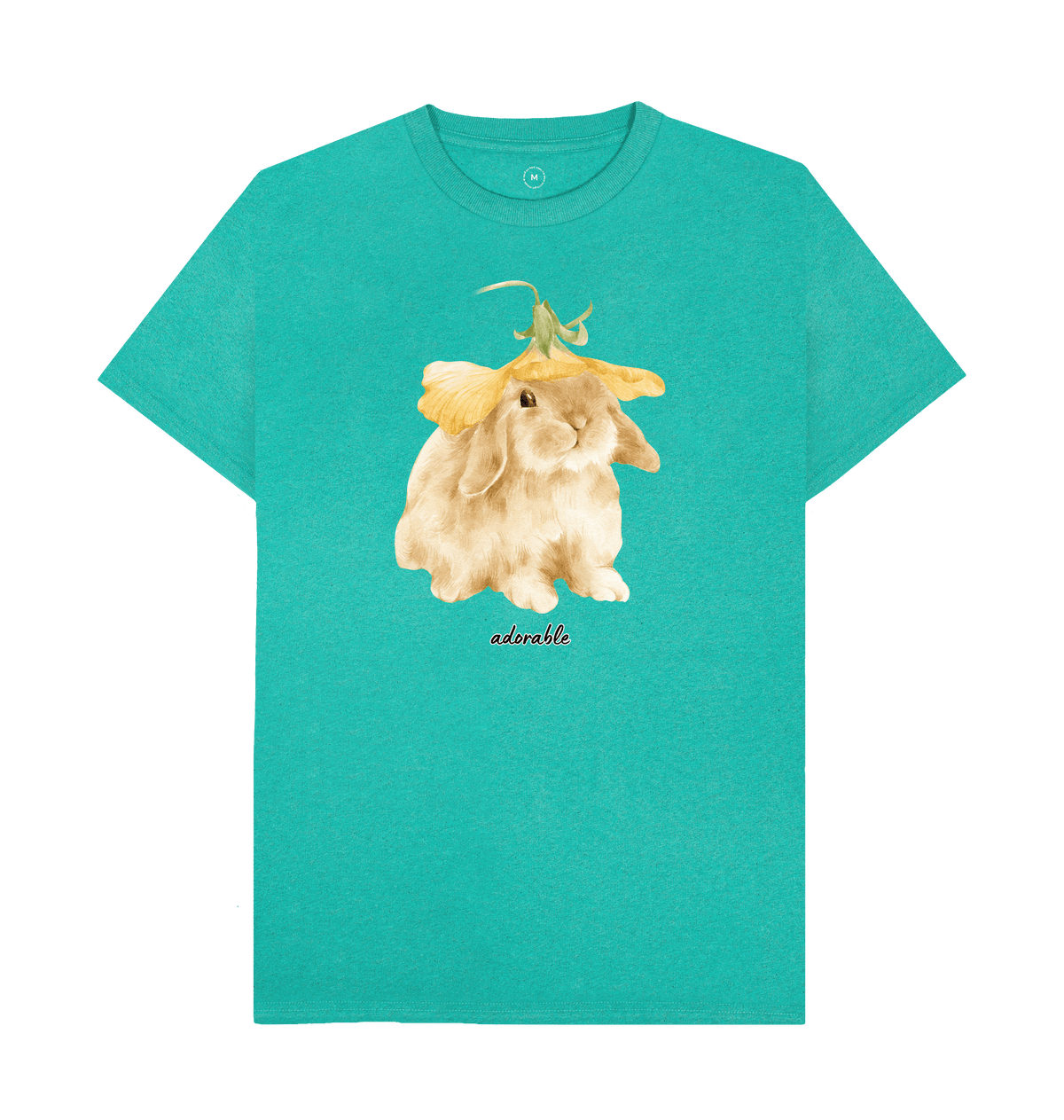 Seagrass Green Recycled Printed T-Shirt Front