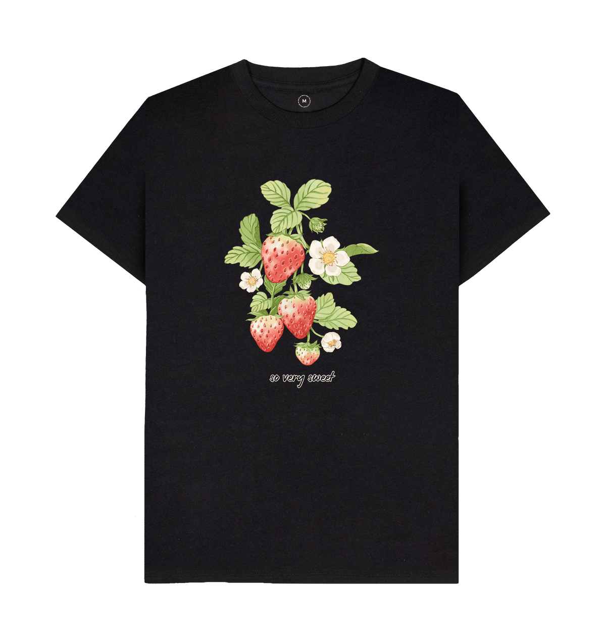 Black Recycled Printed T-Shirt Front