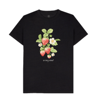Black Recycled Printed T-Shirt Front
