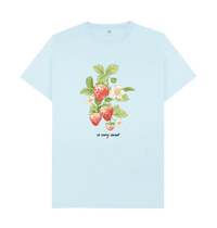Light Blue Recycled Printed T-Shirt Front