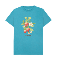 Ocean Blue Recycled Printed T-Shirt Front