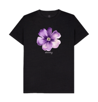 Black Recycled Printed T-Shirt Front