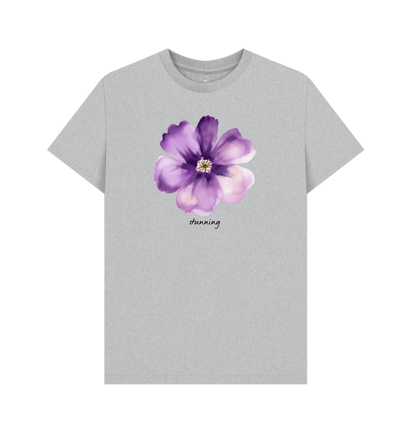 Grey Recycled Printed T-Shirt Front