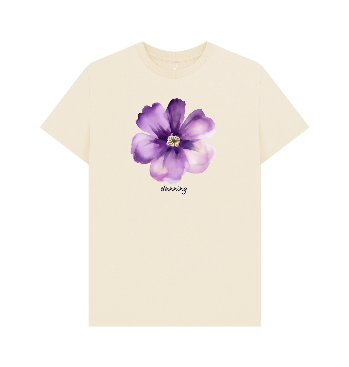 Natural Recycled Printed T-Shirt Front