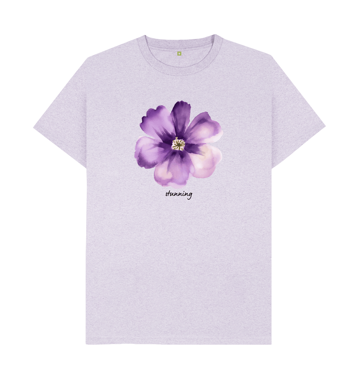 Light Purple Recycled Printed T-Shirt Front