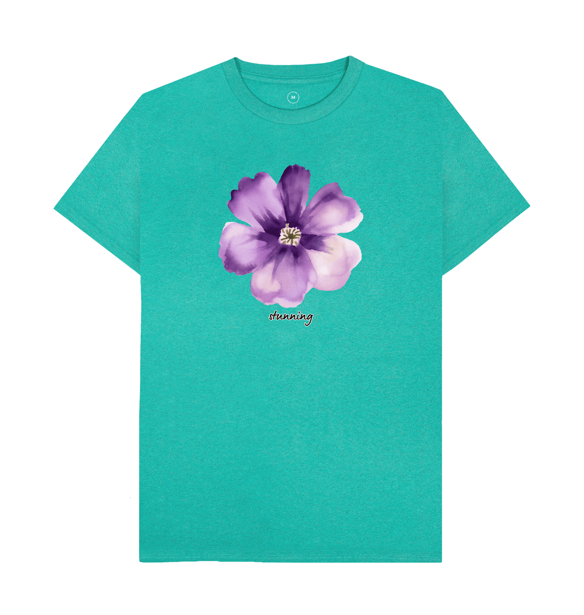 Seagrass Green Recycled Printed T-Shirt Front