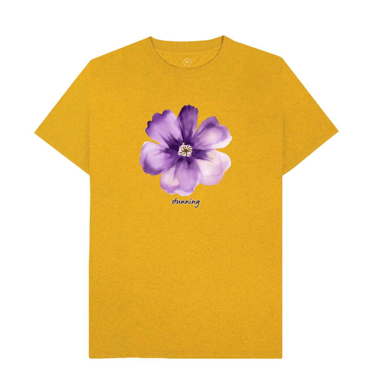 Sunflower Yellow Recycled Printed T-Shirt Front