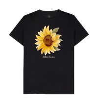 Black Recycled Printed T-Shirt Front