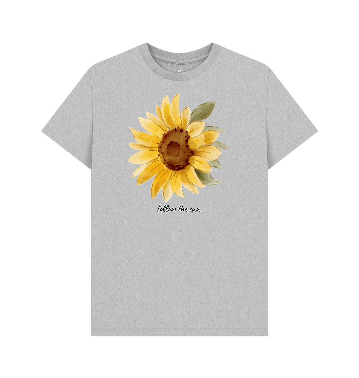 Grey Recycled Printed T-Shirt Front