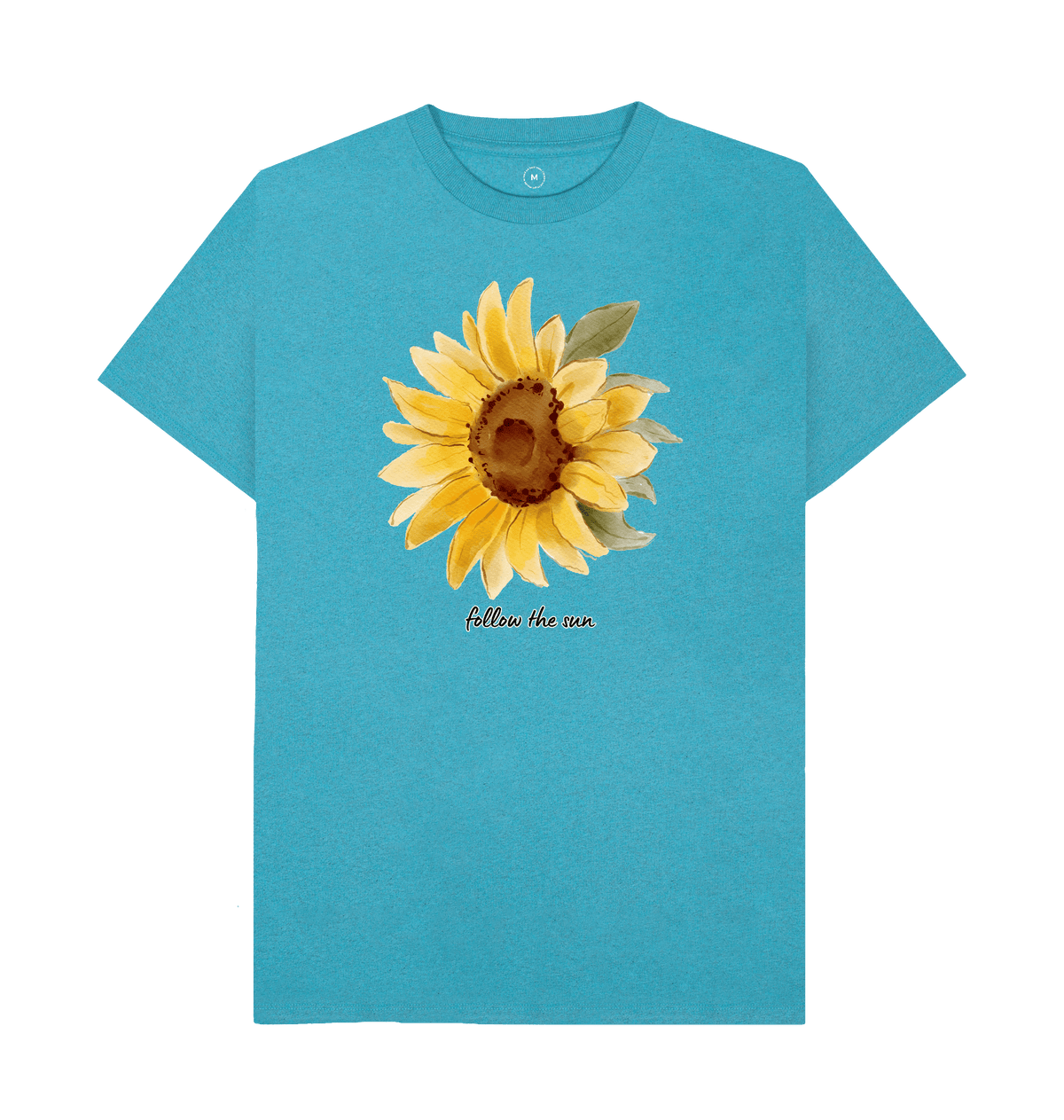 Ocean Blue Recycled Printed T-Shirt Front