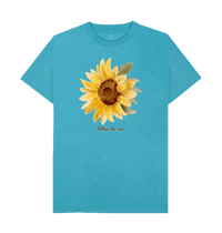 Ocean Blue Recycled Printed T-Shirt Front