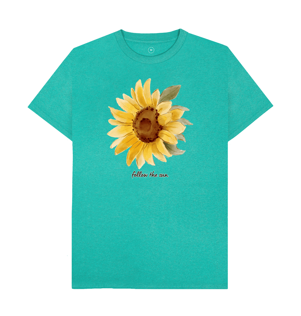 Seagrass Green Recycled Printed T-Shirt Front