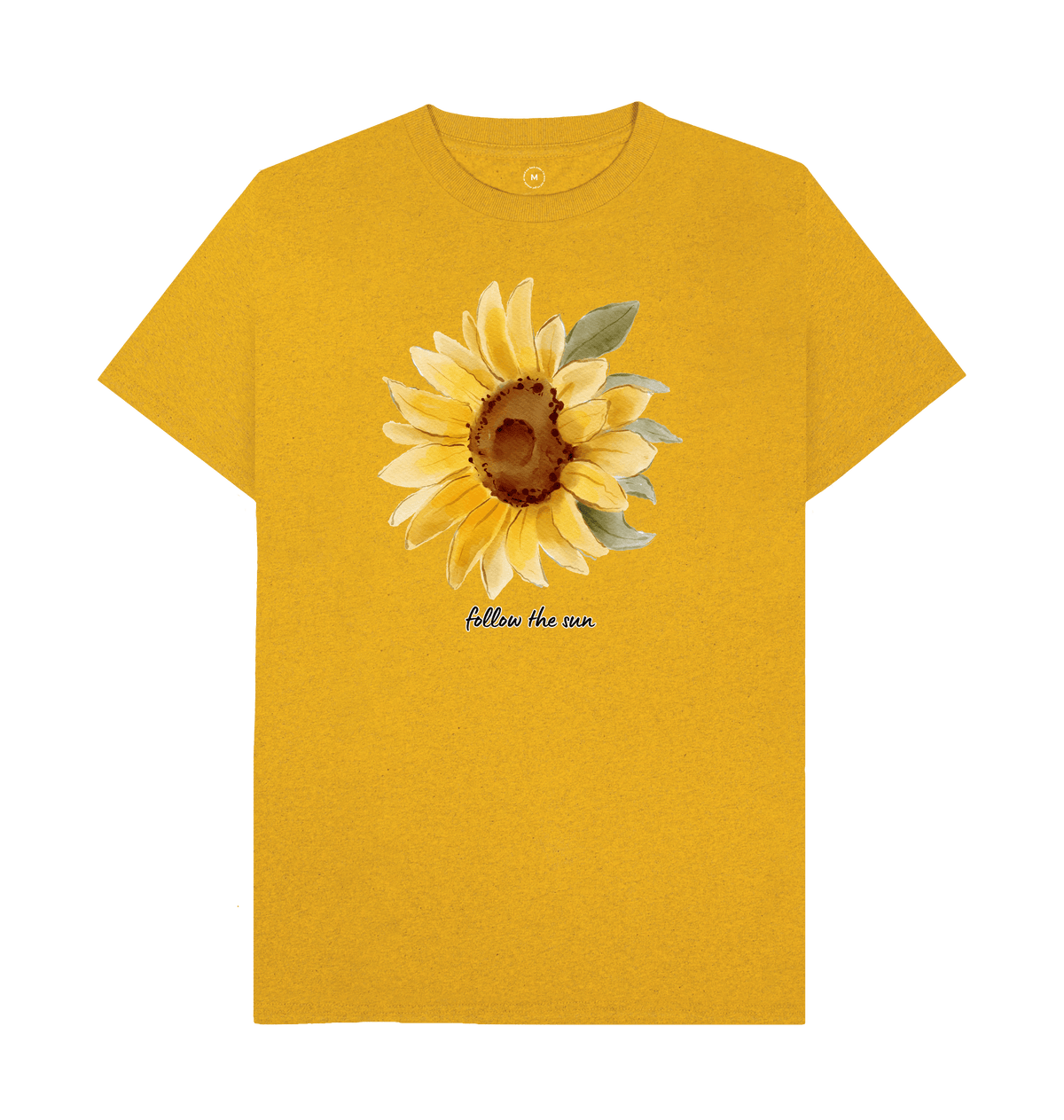 Sunflower Yellow Recycled Printed T-Shirt Front