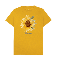 Sunflower Yellow Recycled Printed T-Shirt Front