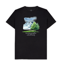 Black Recycled Printed T-Shirt Front