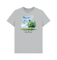 Grey Recycled Printed T-Shirt Front