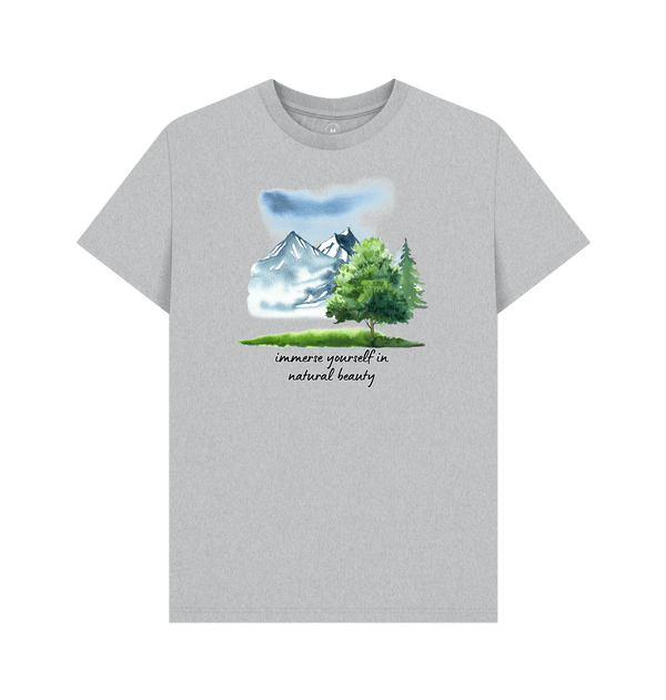 Grey Recycled Printed T-Shirt Front