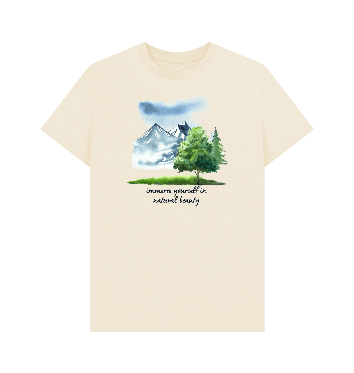 Natural Recycled Printed T-Shirt Front