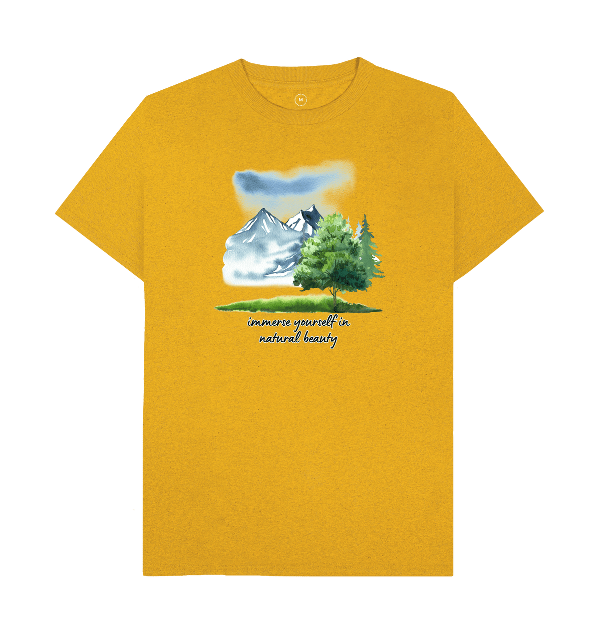 Sunflower Yellow Recycled Printed T-Shirt Front