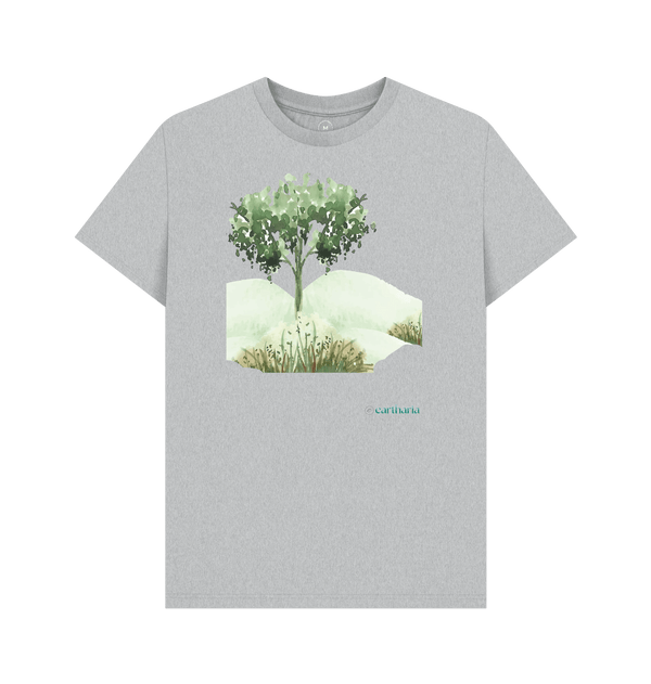 Grey Recycled Printed T-Shirt Front