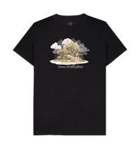 Black Recycled Printed T-Shirt Front
