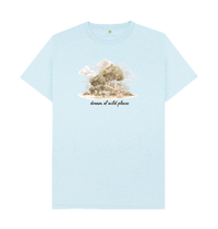 Light Blue Recycled Printed T-Shirt Front