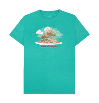 Seagrass Green Recycled Printed T-Shirt Front