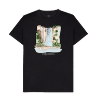 Black Recycled Printed T-Shirt Front
