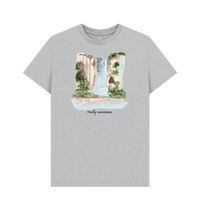 Grey Recycled Printed T-Shirt Front
