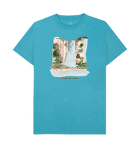 Ocean Blue Recycled Printed T-Shirt Front
