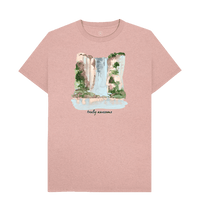 Sunset Pink Recycled Printed T-Shirt Front